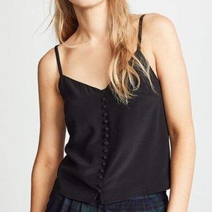 Madewell silk button down cami black small